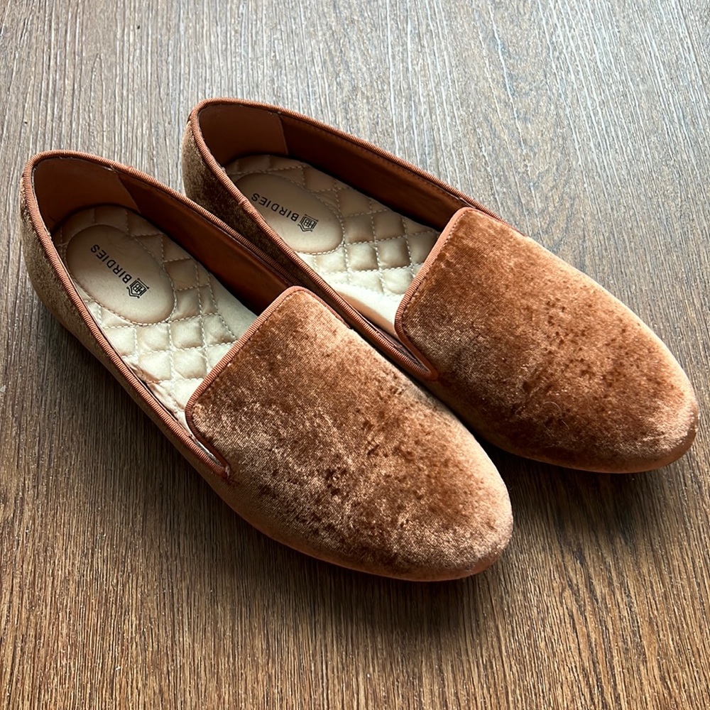 Birdies The Starling loafer in copper velvet color, EUC (worn once) size 8